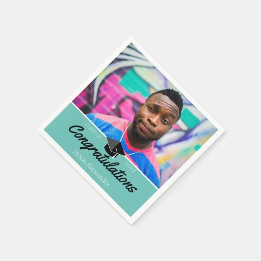 Custom Class Photo School Afstuderen Servet (Hoek)