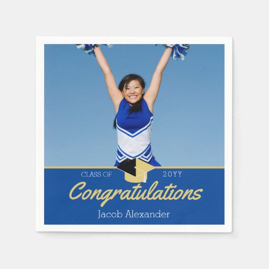 Custom Class Photo School Afstuderen Servet (Voorkant)