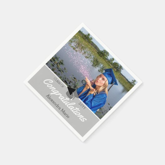 Custom Class Photo School Afstuderen Servet (Hoek)