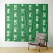 Custom Class Year Green Glitter Foto Achtergrond Wandkleed (In Situ (horizontaal))