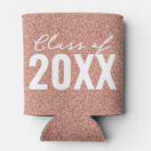 Custom Class Year Roos Gold Glitter Blikjeskoeler (Achterkant)