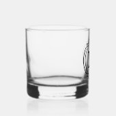 Custom Classic  Chic Zwart Monogram Whisky Glas (Rechts)