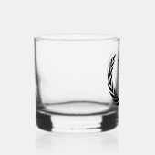 Custom Classic  Chic Zwart Monogram Whisky Glas (Rechts)