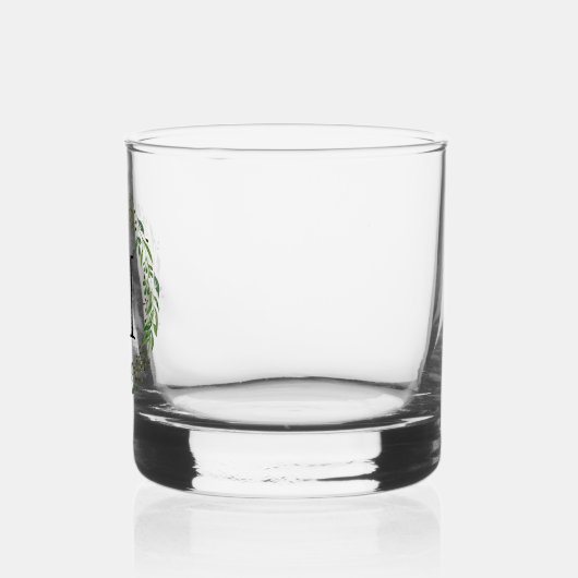 Custom Classic  Chic Zwart Monogram Whisky Glas (Links)