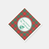 Custom Classic Christmas Plaid Servetten (Hoek)