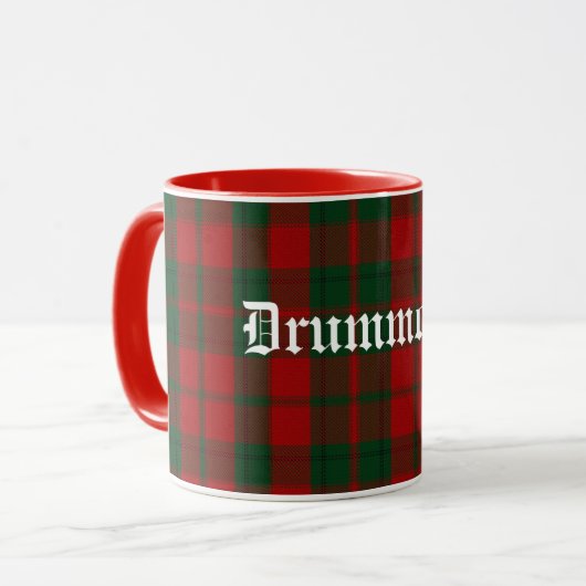 Custom Classic Drummond Tartan Plaid Mok (Voorkant links)
