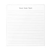 Custom Classic Eenvoudig Wit Gelijnd Notitieblok (Voorkant)