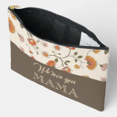 Custom classic flower pattern mustard brown trendy etui (Open)