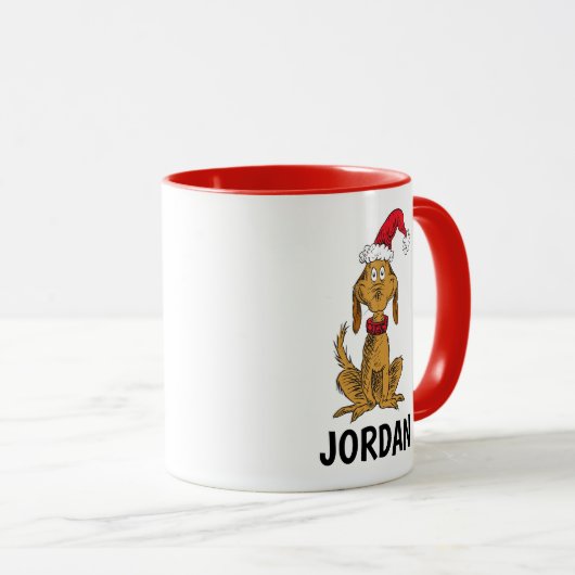 Custom Classic Grinch | Max - Santa Hat Mok (Voorkant rechts)