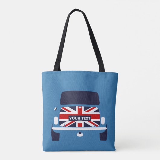 Custom Classic Mini omdat tote bag (Achterkant)