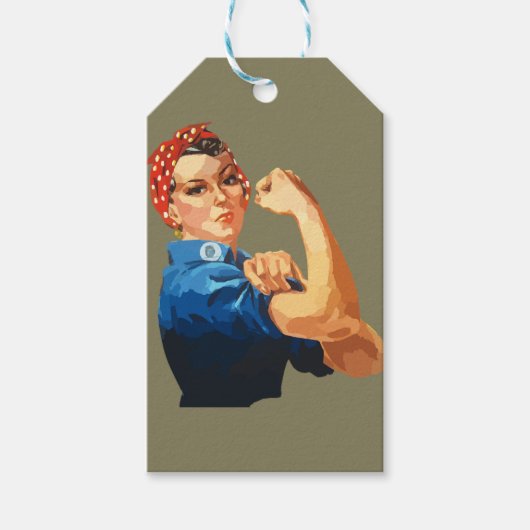 Custom Classic Rosie De Riveter Cadeaulabel (Voorkant)