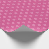 Custom  Classic Sjabloon Roze Polka Dots Cadeaupapier (Hoek)