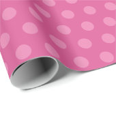 Custom  Classic Sjabloon Roze Polka Dots Cadeaupapier (Rol Hoek)