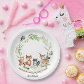 custom classic woodland animals design papieren bordje (Feest)