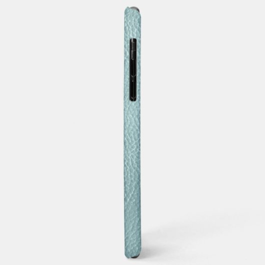 Custom Classy Aqua Seafoam Green Leather Pattern Case-Mate iPhone Case (Achterkant/links)
