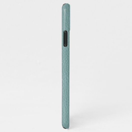 Custom Classy Aqua Seafoam Green Leather Pattern iPhone Hoesje (Rechterkant)