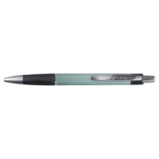 Custom Classy Aqua Seafoam Green Leather Pattern Pen (Achterkant)