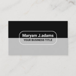 Custom Classy Bedrijfsnaam (QR Code) Zwart Zilver Visitekaartje