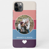 Custom Classy romantisch liefdeshart en uw namen iPhone Hoesje (Achterkant)