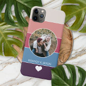 Custom Classy romantisch liefdeshart en uw namen iPhone Hoesje