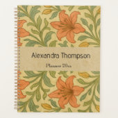 Custom Classy William Morris style Rustic floral Planner (Voorkant)