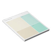 Custom Clean Minimalist Beige Grey Aqua Blue Daily Notitieblok (Schuin)