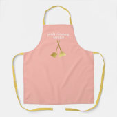 Custom Cleaning Service Co. Name Pink & Gold Staff Schort (Voorkant)