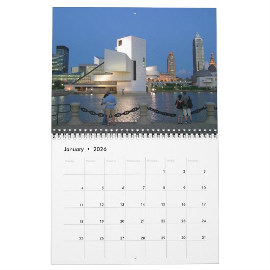 Custom Cleveland Ohio Calendar Kalender (Jan 2026)