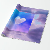 CUSTOM CLOUD HART wrapping papier (Uitgerold)