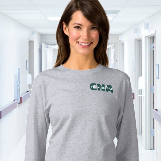 Custom CNA Credentials with Name T-shirt