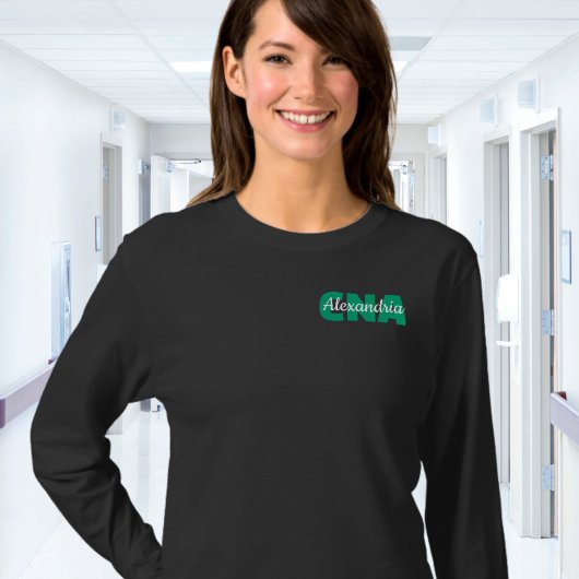 Custom CNA Credentials with Name T-shirt