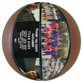 Custom Coach Bedankt Basketbal met Team Foto's (Verticaal)