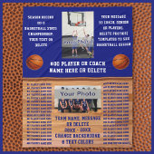 Custom COACH en Basketbal SENIOR Night Gifts, Fleece Deken