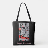 Custom Coach Train Inspire Motivate Win Tote Bag (Achterkant)