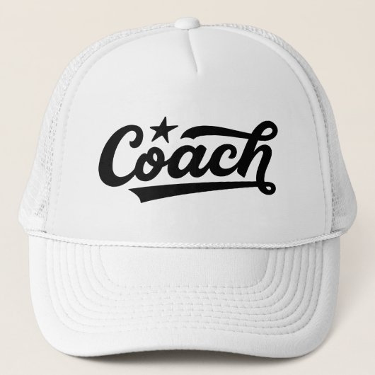 Custom Coach Trucker Hat – Personalized Team Logo  Pet (Voorkant)