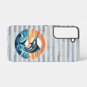 Custom Coastal/nautical/beach marlin sunset Samsung Galaxy Hoesje (Achterkant horizontaal)