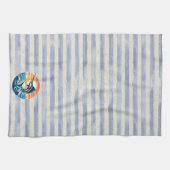 Custom Coastal/nautical/beach marlin sunset Theedoek (Horizontaal)