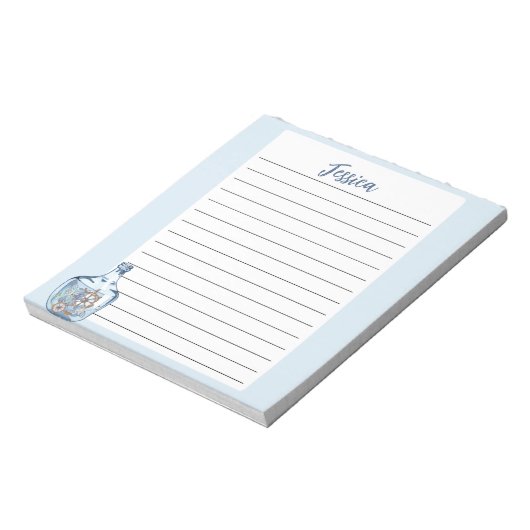 Custom Coastal Notitieblok – gepersonaliseerd (Linkerzijde)