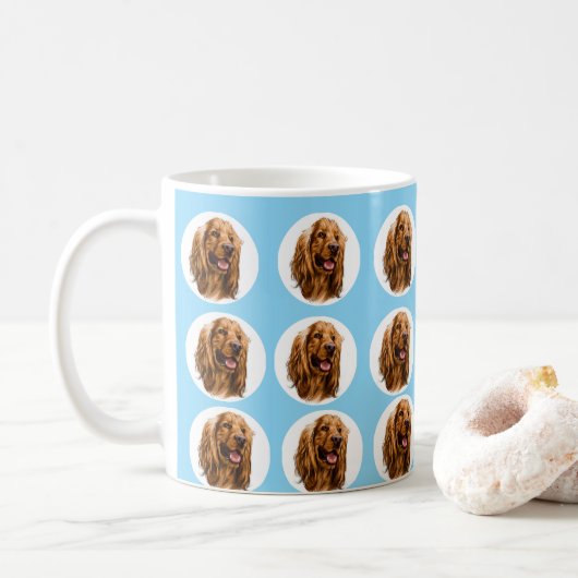 Custom Cocker Spaniel Photo Mug | Personalized Pet Koffiemok (Met donut)