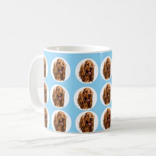 Custom Cocker Spaniel Photo Mug | Personalized Pet Koffiemok (Voorkant links)