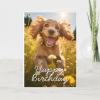 Custom Cocker Spaniel Verjaardag Kaart