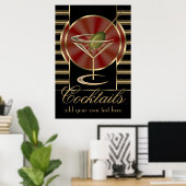 Custom Cocktail Large Poster (Thuiskantoor)