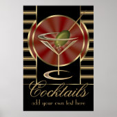Custom Cocktail Large Poster (Voorkant)