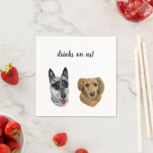 Custom Cocktail Napkin- Honden Servet (Insitu)