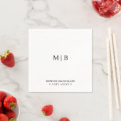 Custom Cocktail Napkin | Numerieke datum Servet (Insitu)