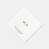 Custom Cocktail Napkin | Numerieke datum Servet (Hoek)