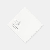 Custom Cocktail Napkins with Text Bridal Napkins Servet (Hoek)