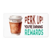 Custom Coffee Cafe Loyalty Etiket (Voorkant)