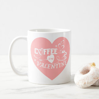Custom Coffee Lover Pink Heart Arrow Valentine Koffiemok