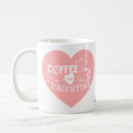 Custom Coffee Lover Pink Heart Arrow Valentine Koffiemok